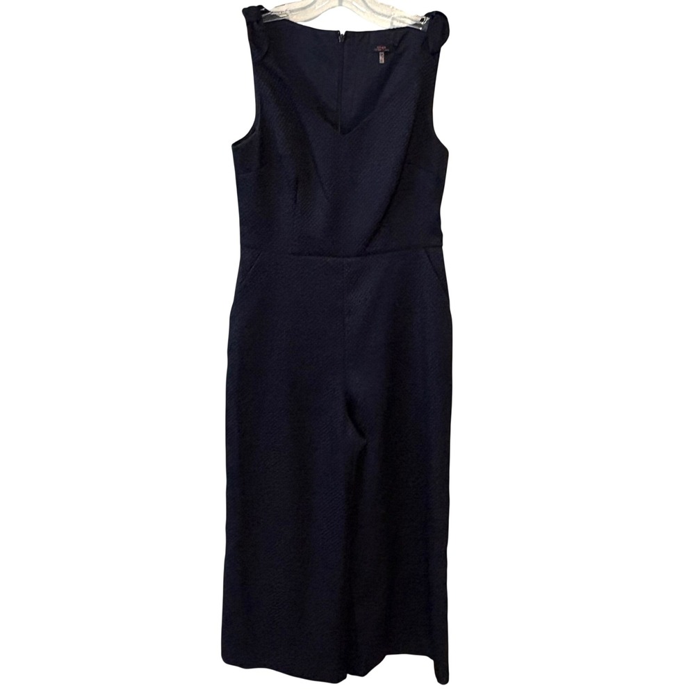 Trina Turk Women's Navy Textured Cropped Jumpsuit in Size 6